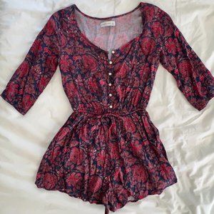 Abercrombie Floral Long Sleeve Romper